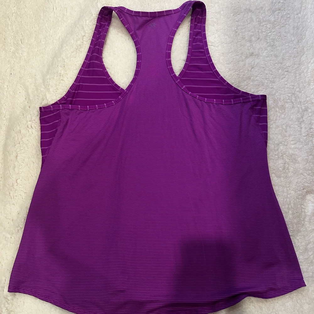 Purple Striped Racerback Tank Top - Picture 4 of 4